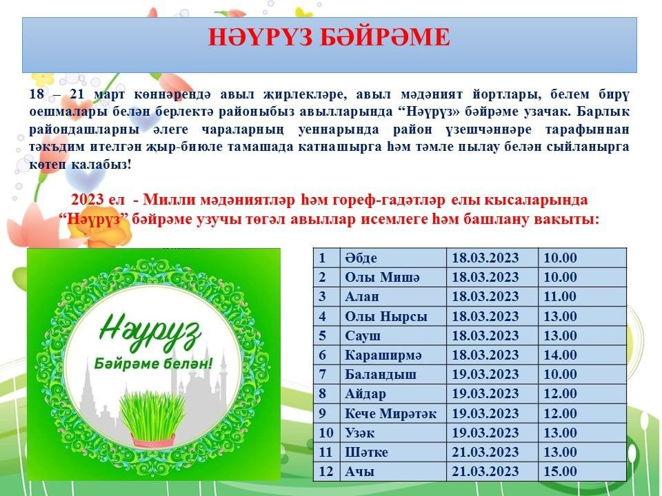 «Нәүрүз» бәйрәмнәре узачак