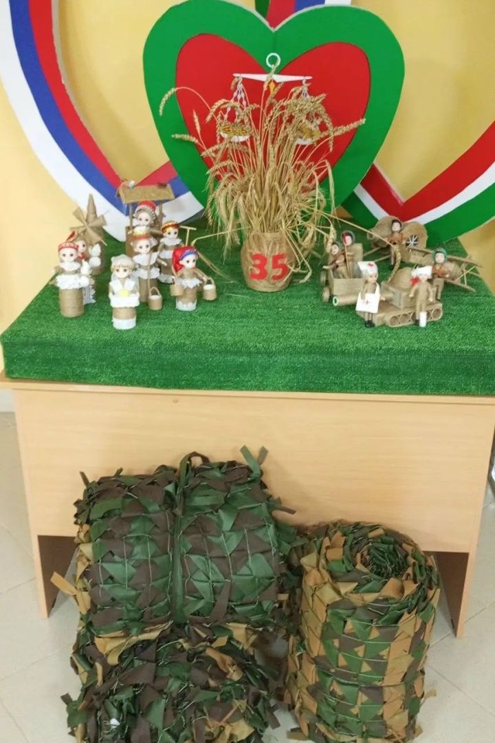 Өченче номерлы балалар бакчасында маскировка челтәре үрәләр