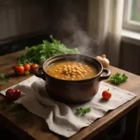 Тозлы ит белән борчаклы аш