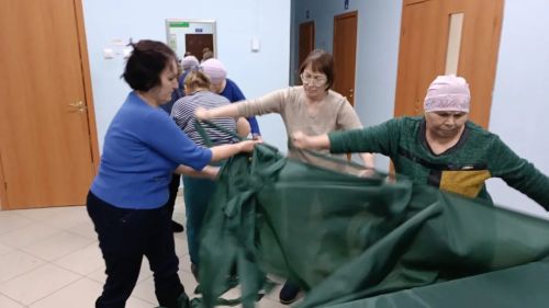 Үзәк бистәсендә маскировка сеткасы үрә башладылар