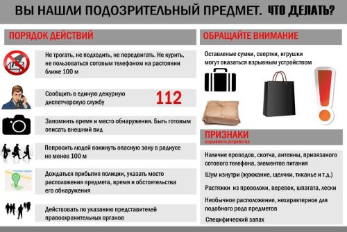 Нашли подозрительный предмет?