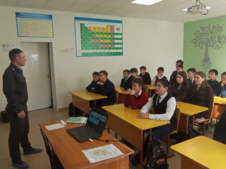Алан мәктәбендә куркынычсызлык дәресе үткәрелде